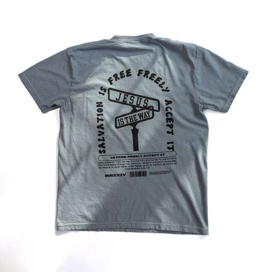 Camiseta Salvation is Free - Gris