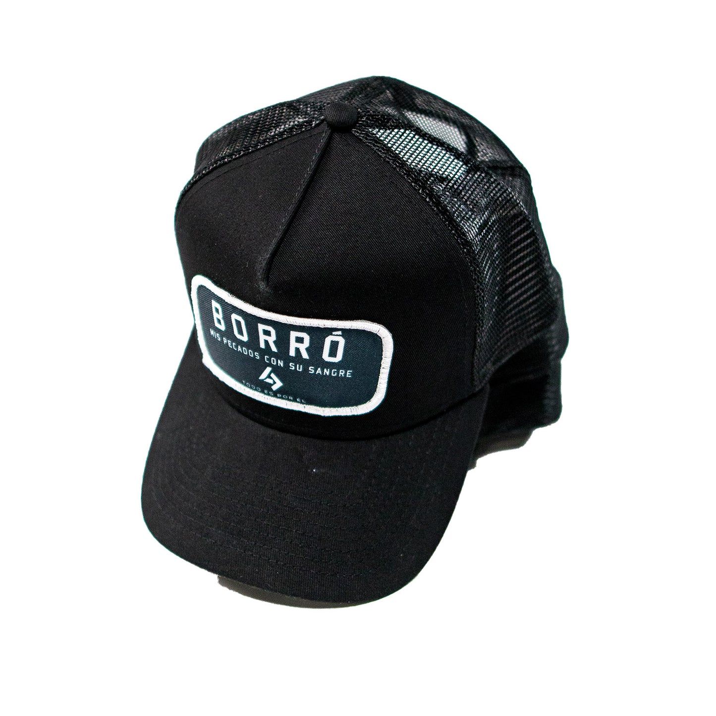 Gorra Borró estilo trucker negra