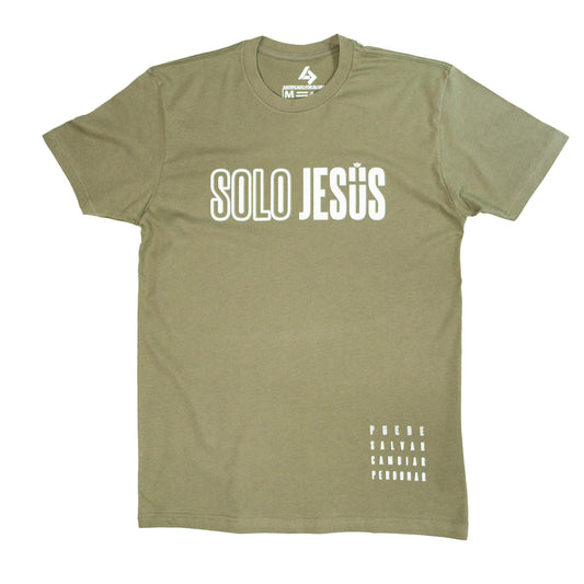 Camiseta Solo Jesús Color oliva