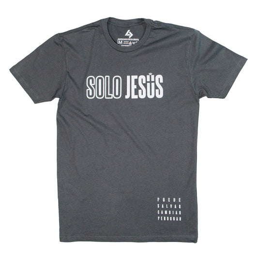 Camiseta Solo Jesús Color Gris Oscuro